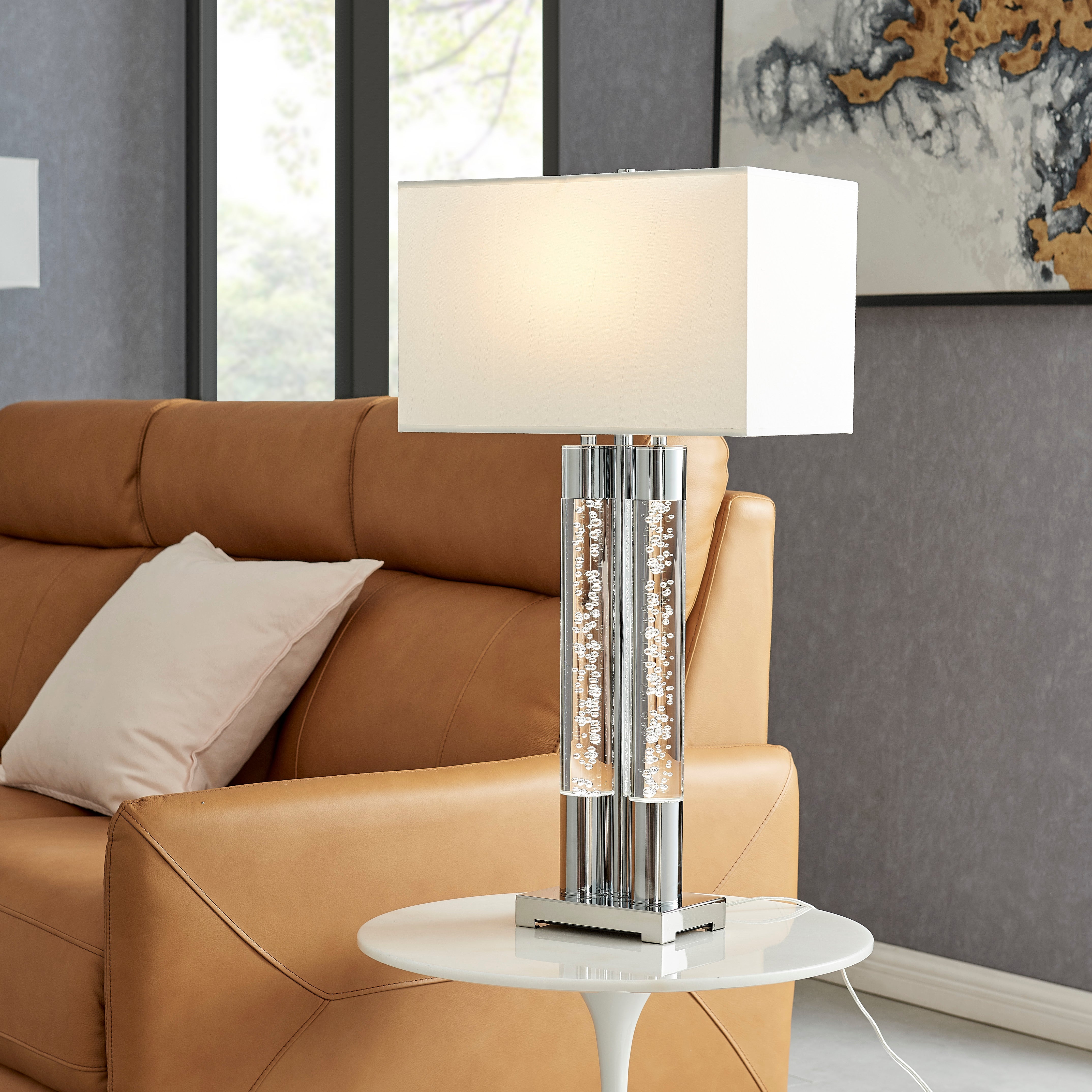 Acrylic Table Lamp | Chrome