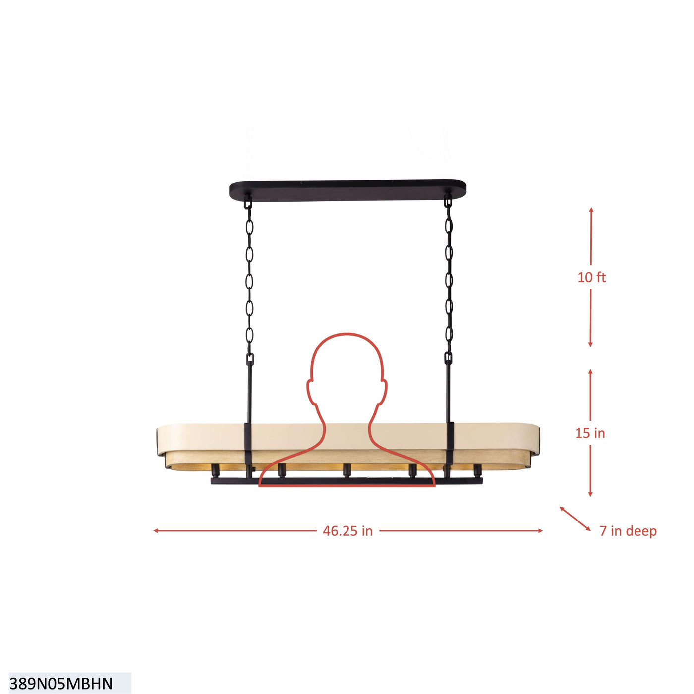 Blonde Moment 5 Light Linear Pendant