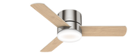 44 inch Minimus Brushed Nickel Low Profile Ceiling Fan with LED Light Kit and Handheld Remote