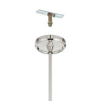Agate 15-inch 3-light Polished Nickel Pendant Light with Clear Holophane Glass Shade