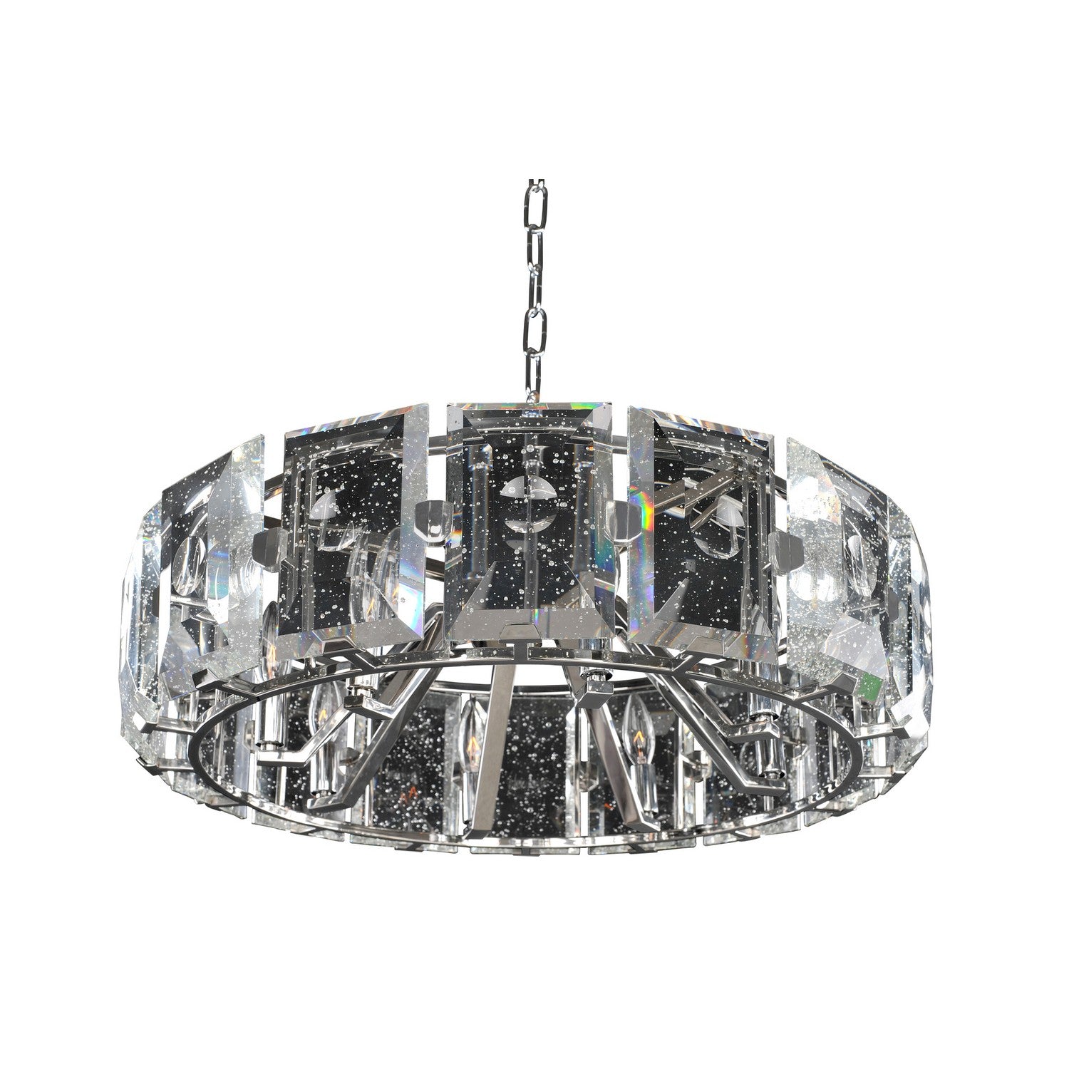 14'' Giada 8 Light Polished Stainless Steel Chandelier