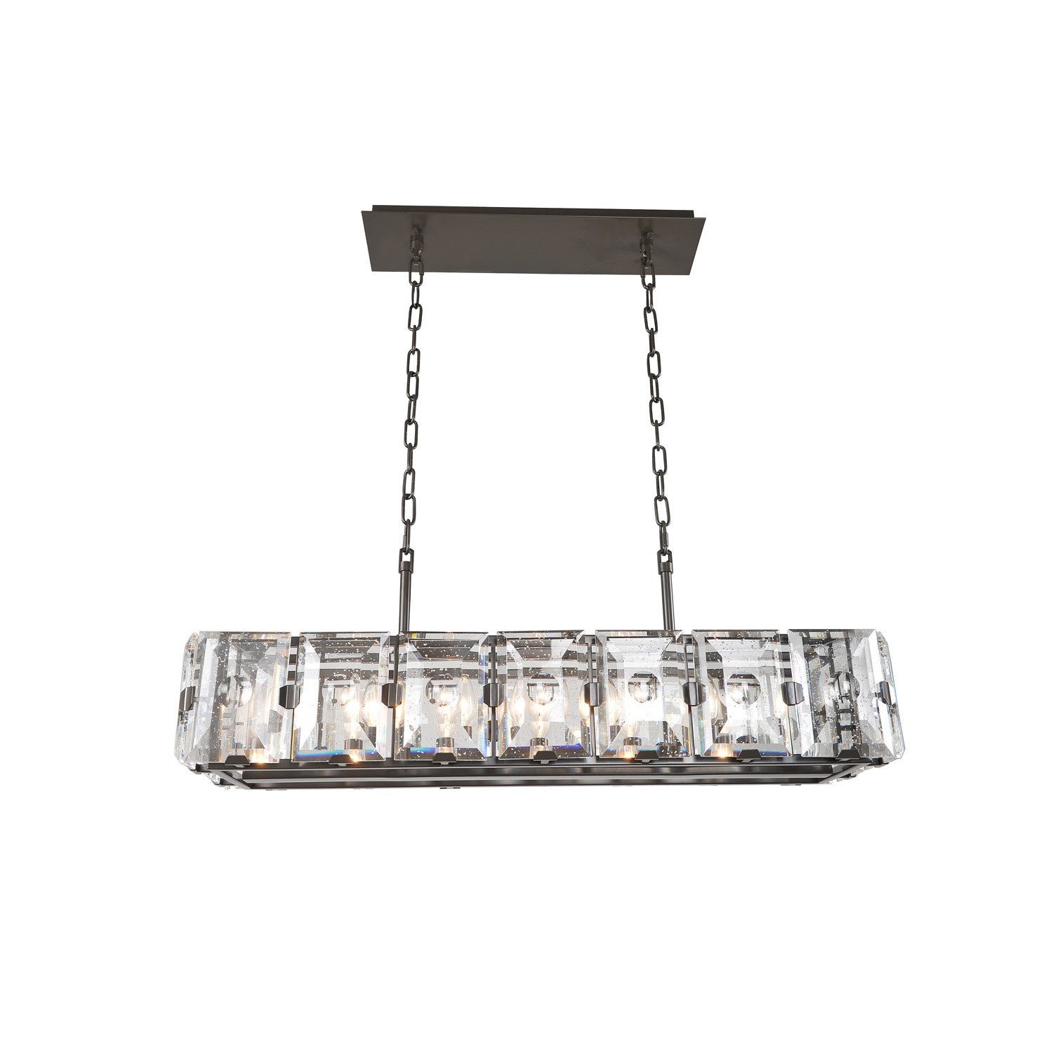 15'' Giada 7 Light Dark Bronze Linear Pendant