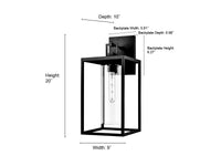 9'' Ellway Textured Black 1 Light Wall Sconce