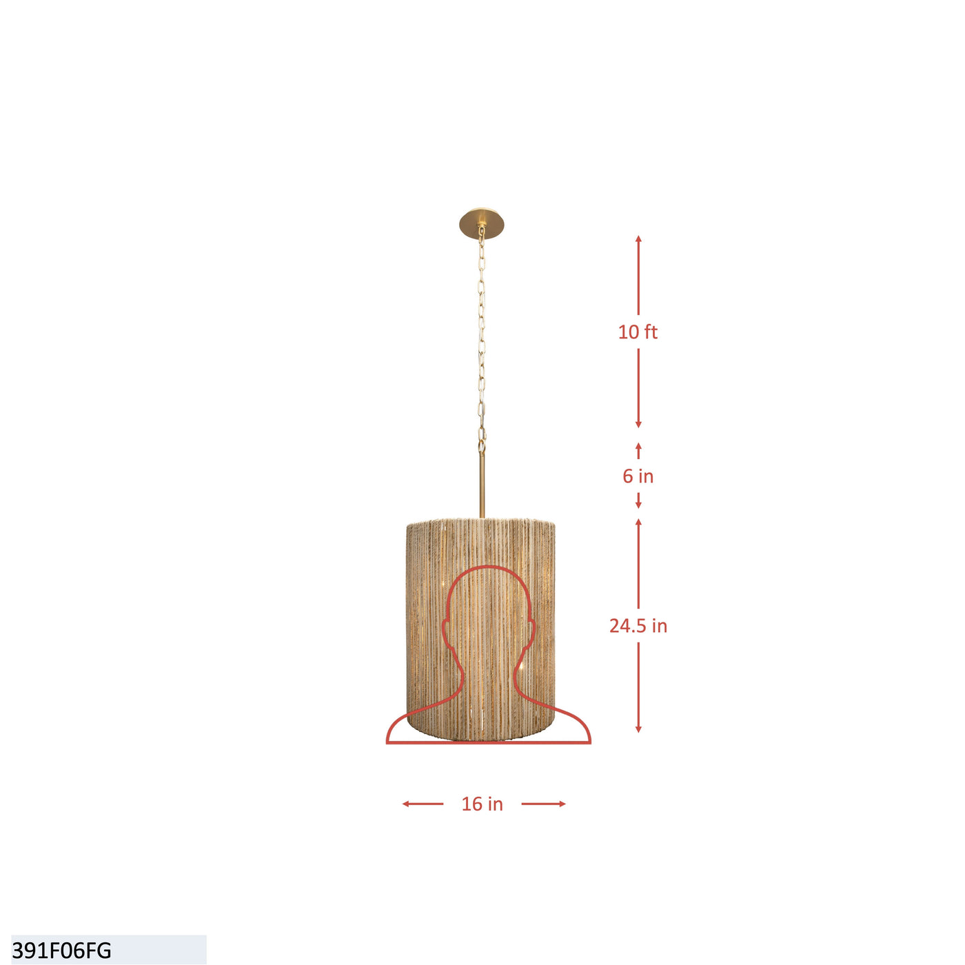 Jacob's Ladder 6 Light Foyer Pendant