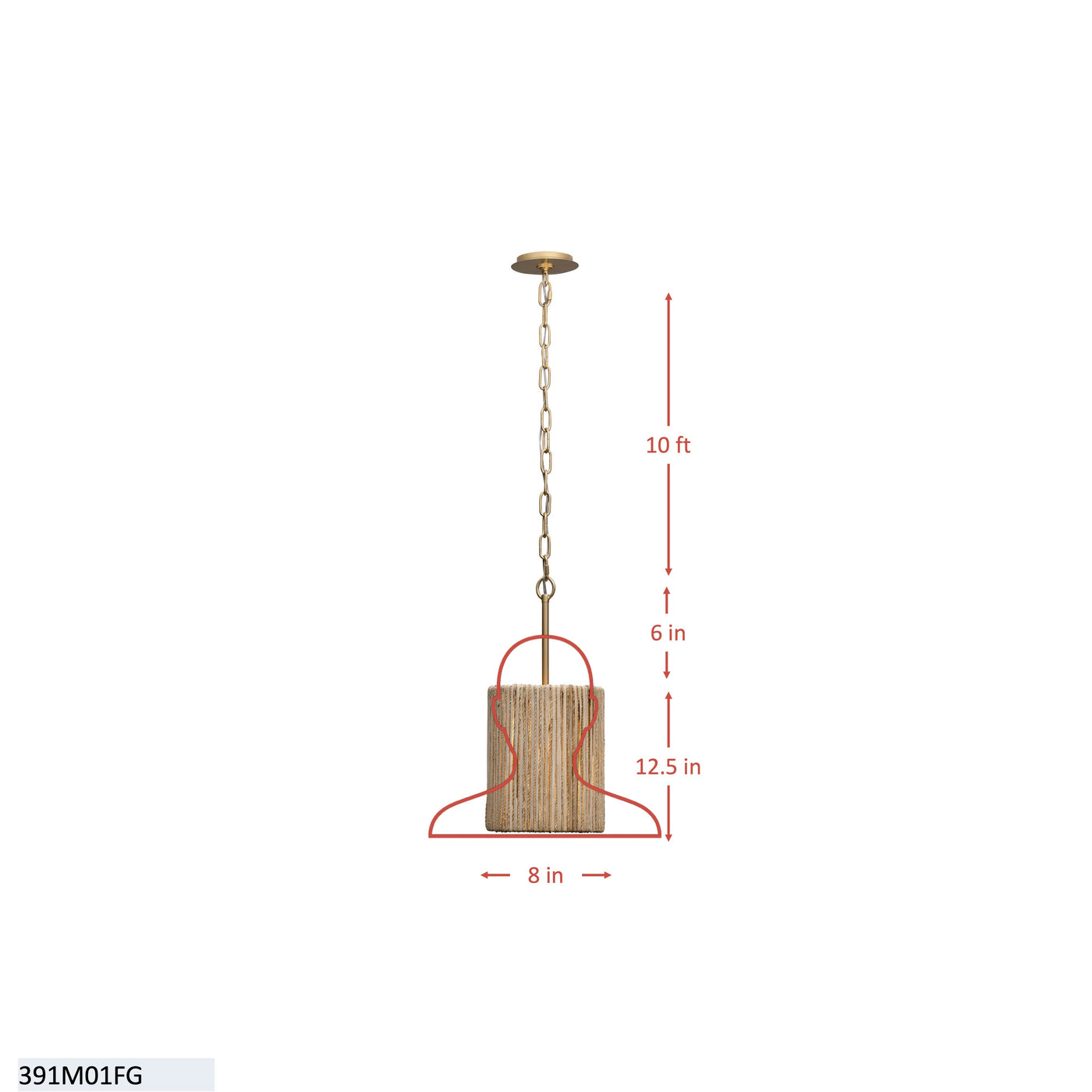 Jacob's Ladder 1 Light Mini Pendant