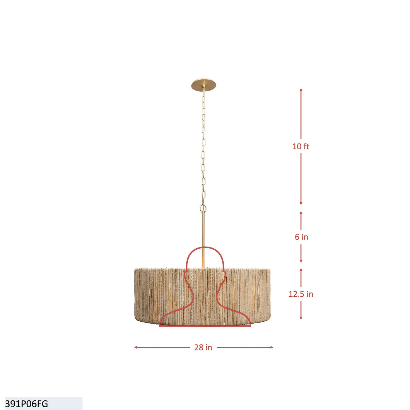 Jacob's Ladder 6 Light Pendant