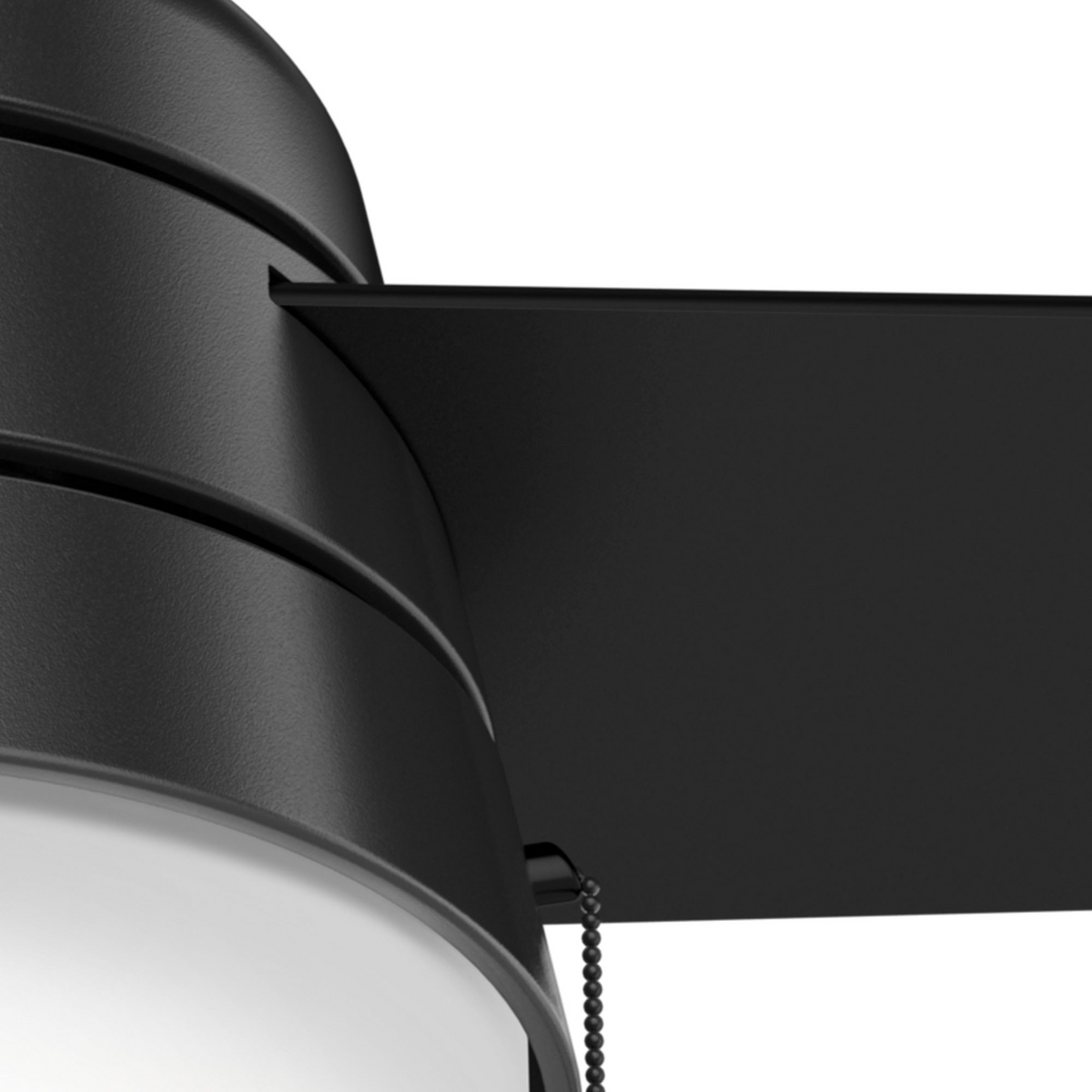 36 inch Aker Matte Black Ceiling Fan with LED Light Kit and Pull Chain