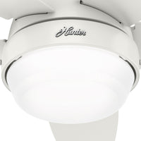 44 inch Lilliana Fresh White Low Profile Ceiling Fan with LED Light Kit and Pull Chain
