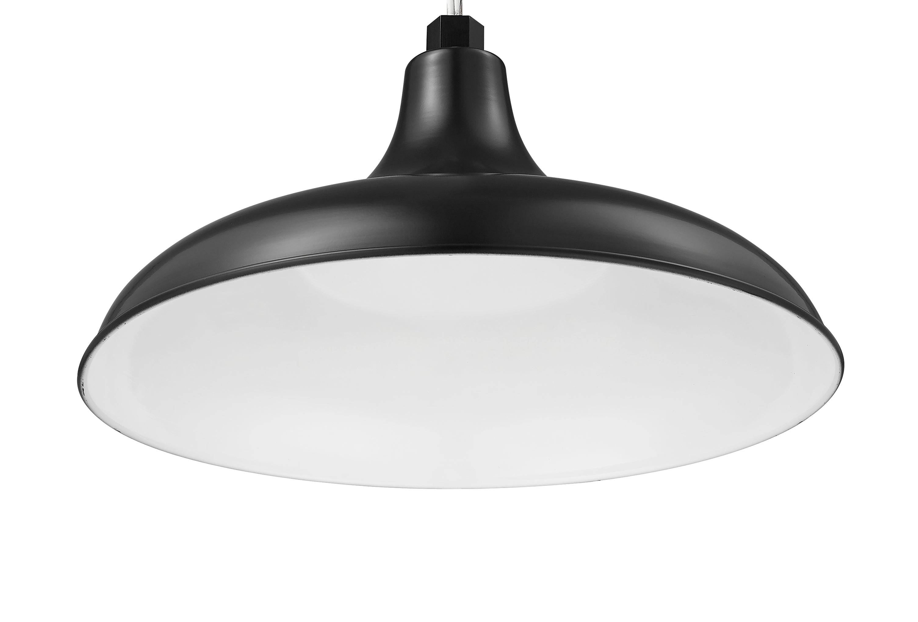 17-inch R Series Satin Black Modified Warehouse Shade