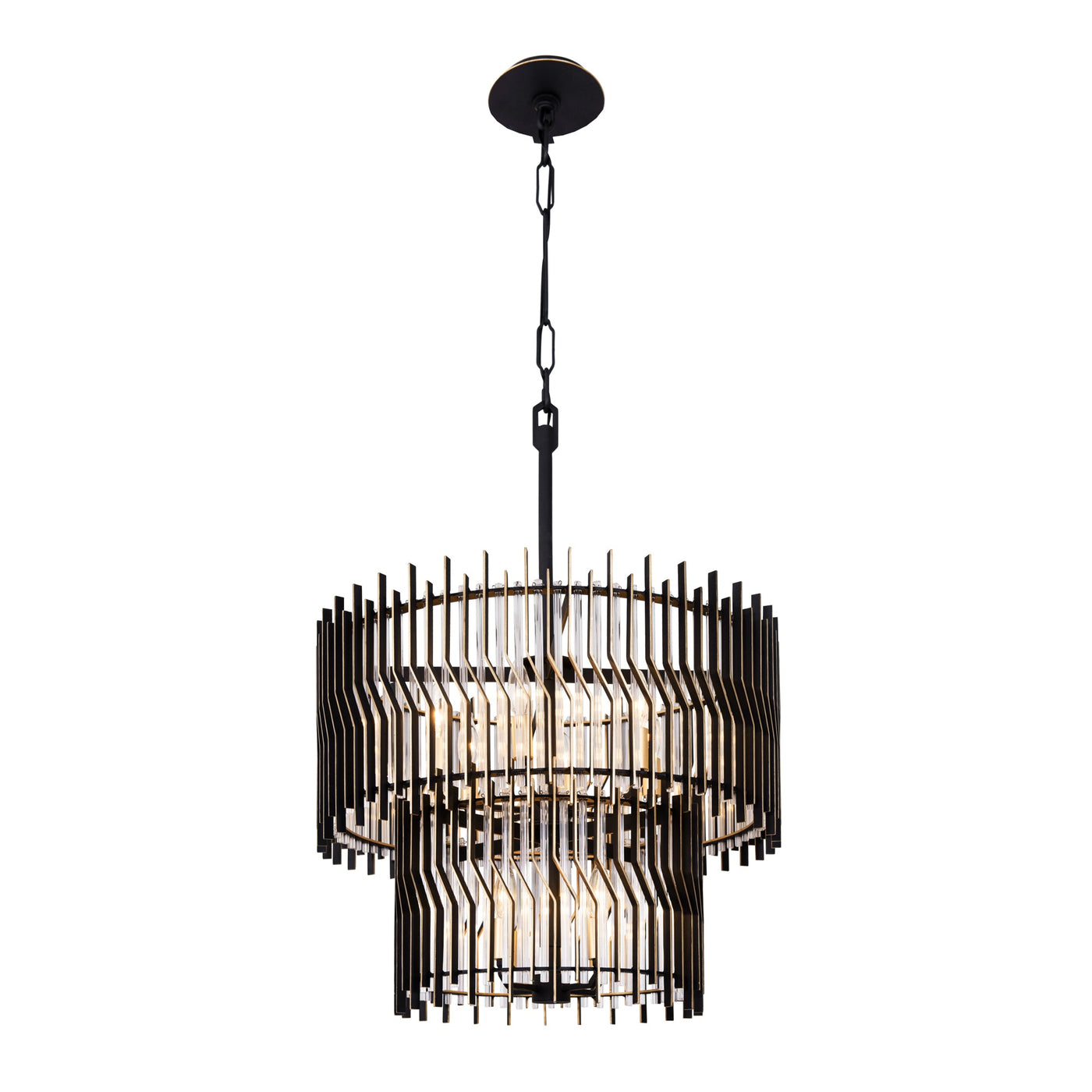 Park Row 10 Light 2-Tier Chandelier