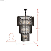 Park Row 18 Light 3-Tier Chandelier