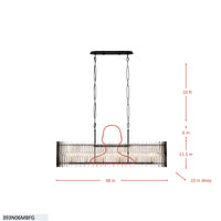 Park Row 6 Light Linear Pendant