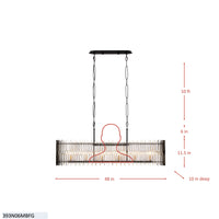 Park Row 6 Light Linear Pendant