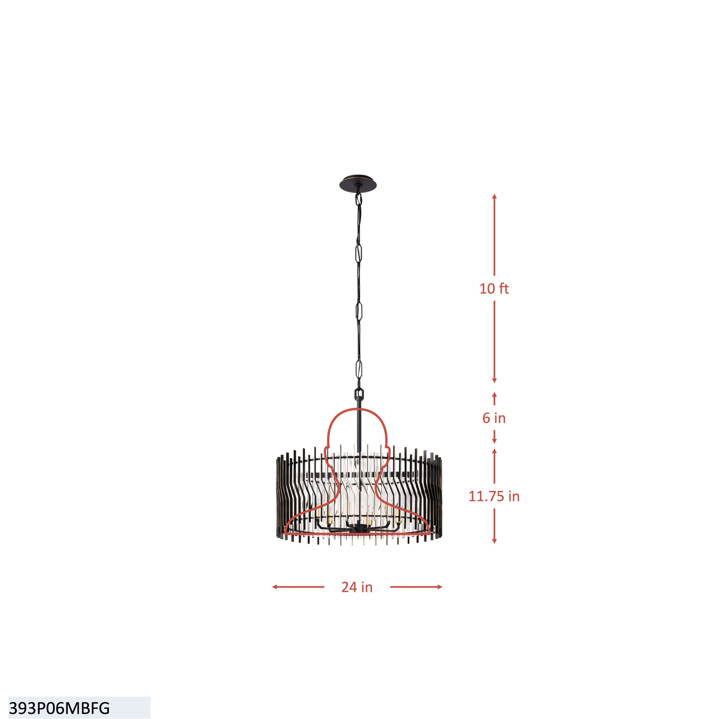 Park Row 6 Light Pendant
