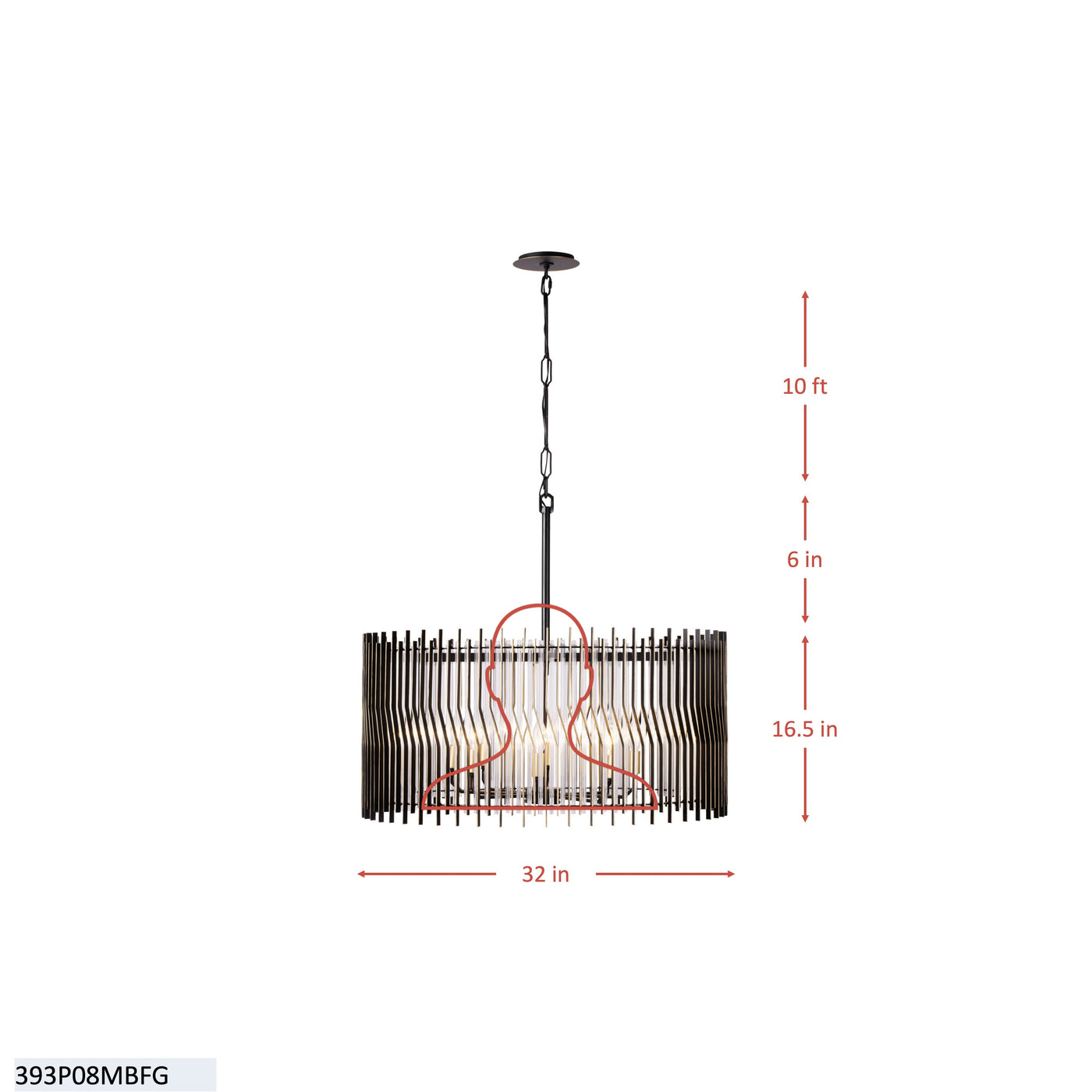 Park Row 8 Light Pendant