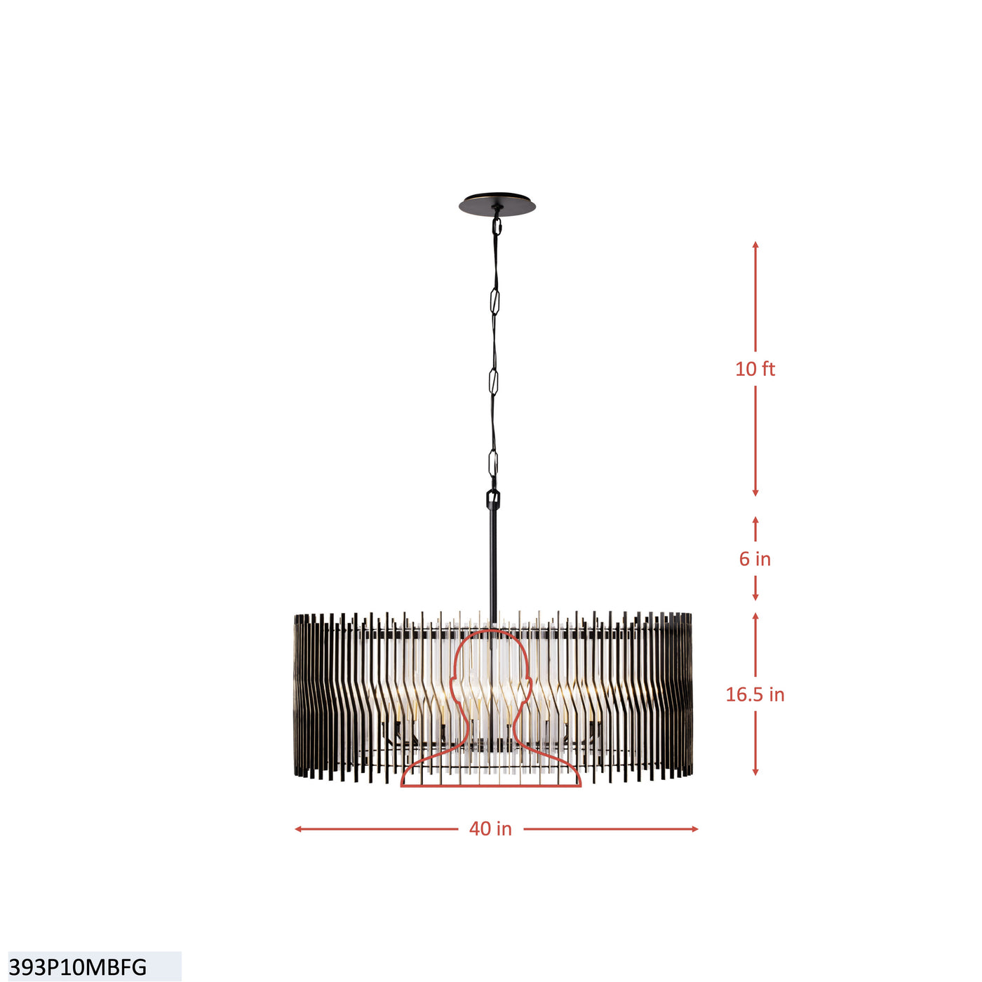Park Row 10 Light Pendant
