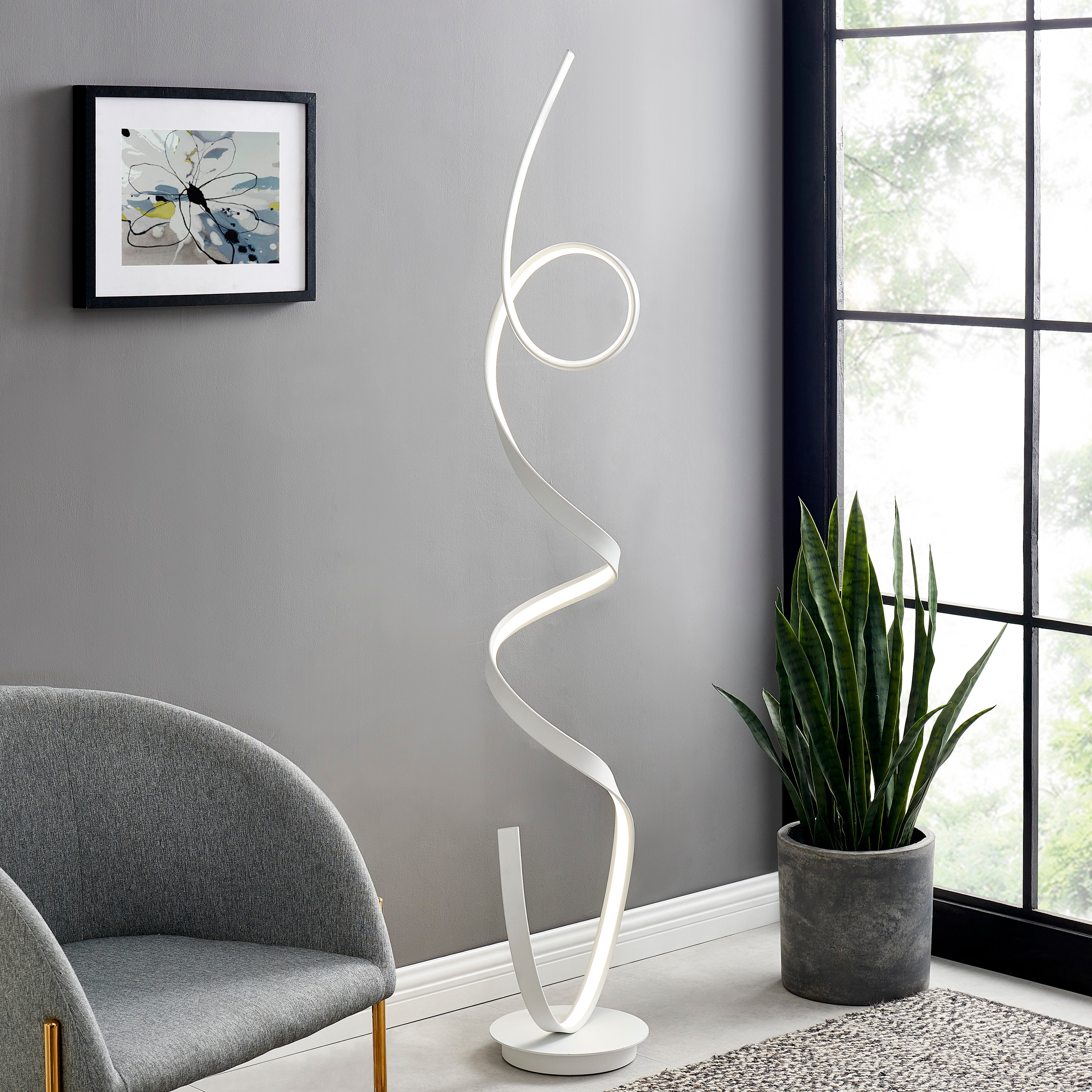 Amsterdam LED White 63" Floor Lamp | Dimmable