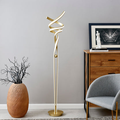 Munich LED Sandy Gold 63" Floor Lamp | Dimmable