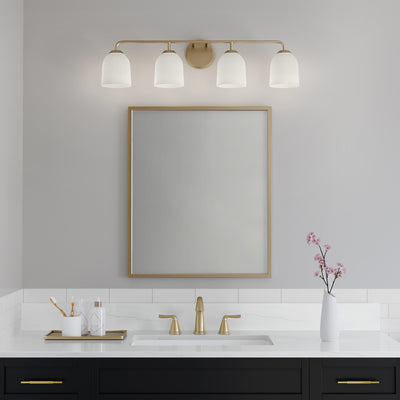 32'' Norah Vintage Brass 4 Light Bath Vanity