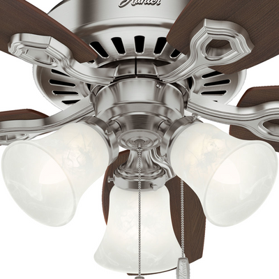 42 inch Builder Brushed Nickel Ceiling Fan with LED Light Kit