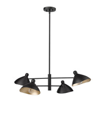 9.25'' Warhol Matte Black 4 Light Chandelier