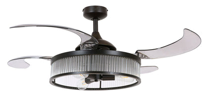 Corbelle 48 Inch 3 Light Antique Black Fan with Retractable Blades