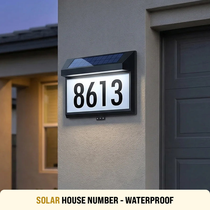 Outdoor waterproof IP65 solar address sign