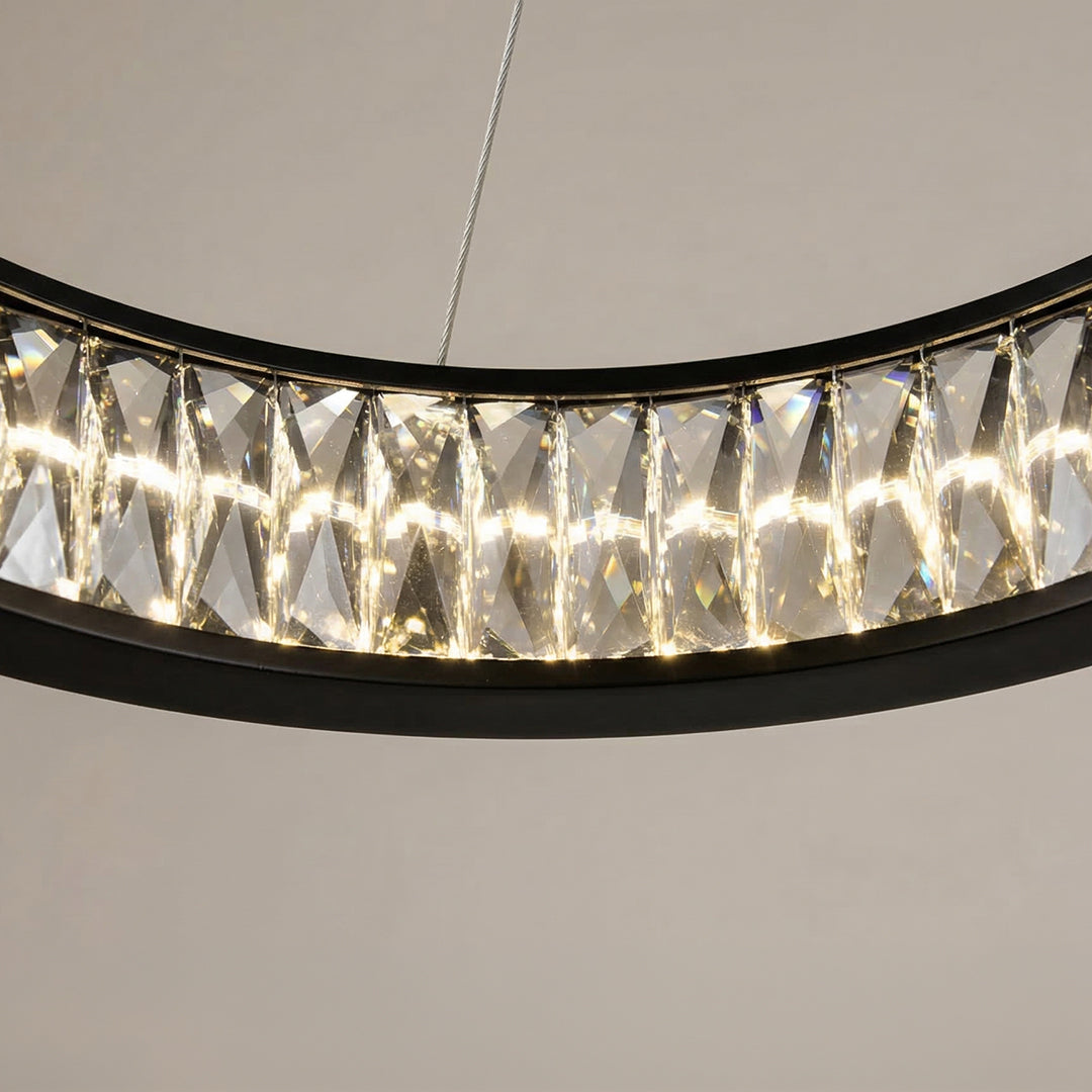 Rosalina Integrated LED Black Chandelier