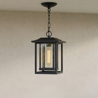Winfield 1 Light Black Outdoor Pendant Hanging Lantern