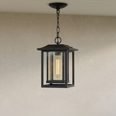 Winfield 1 Light Black Outdoor Pendant Hanging Lantern