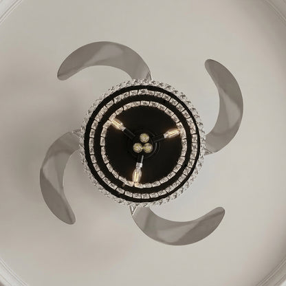 48 Inch Antique Black Retractable Blade Ceiling Fan