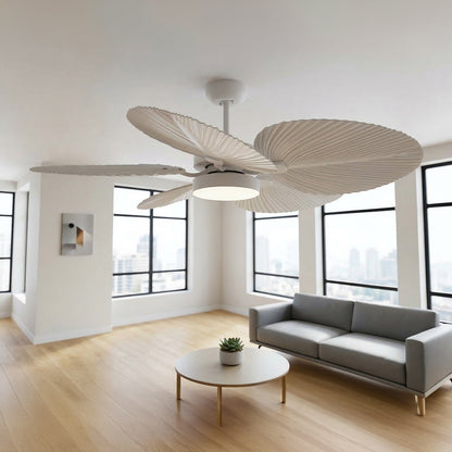 Bali 52 Inch White Fan with LED Light Antique White with Remote Included