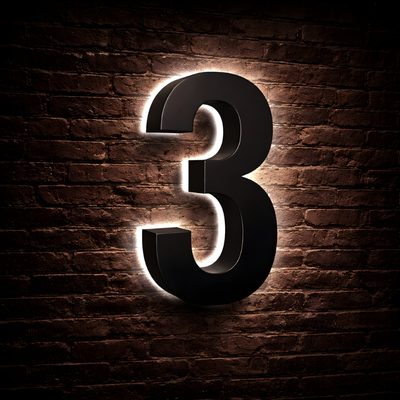 Illuminated Backlit House Numbers – Weather-Resistant LED Address Signs