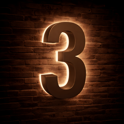 Illuminated Backlit House Numbers – Weather-Resistant LED Address Signs