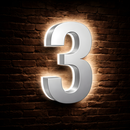 Lighted House Numbers - 5000K Illuminated