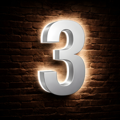Illuminated Backlit House Numbers – Weather-Resistant LED Address Signs