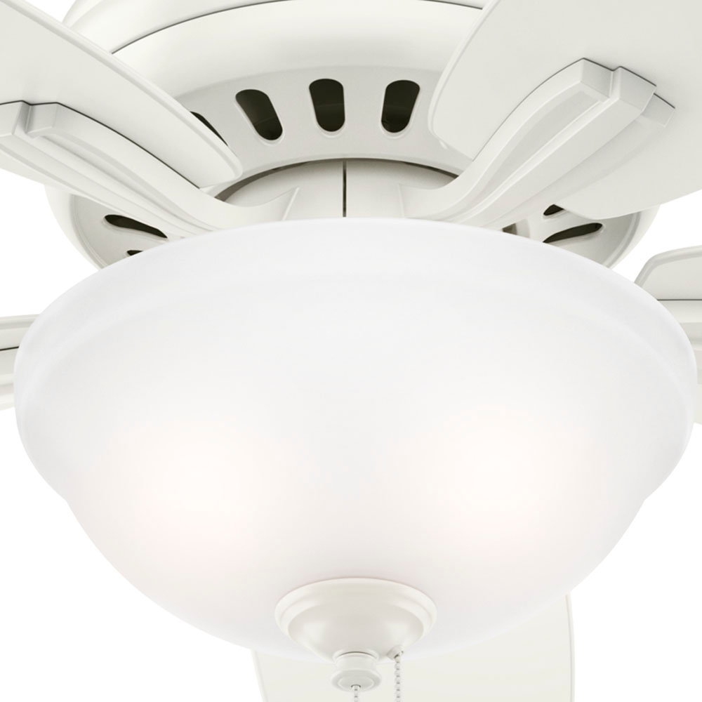 52 inch Newsome Fresh White LED Ceiling Fan with Pull Chain