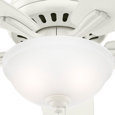 52 inch Newsome Fresh White LED Ceiling Fan with Pull Chain