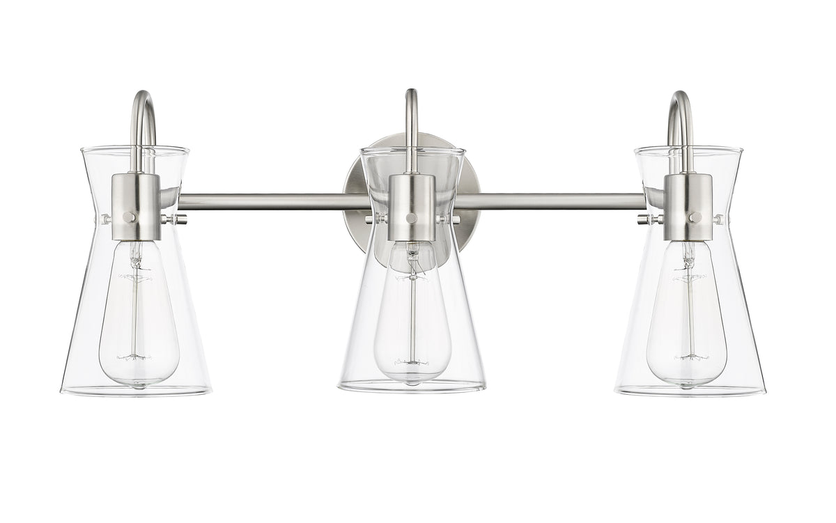 22'' Camellia Brushed Nickel 3 Light Bath Vanity