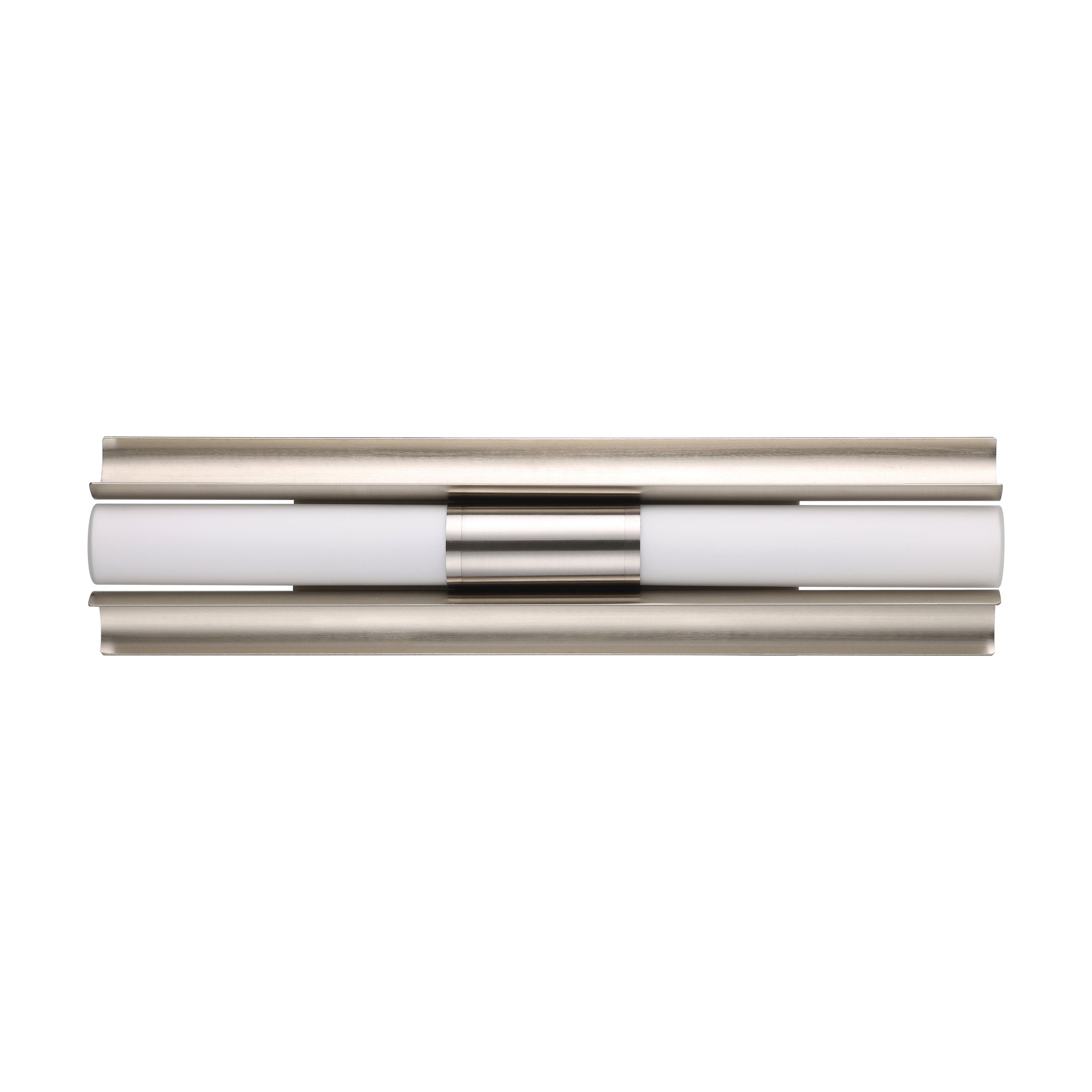 Colton 24-inch 2-light Brushed Nickel 5CCT LED Vanity Light with Etched Opal Glass Shades