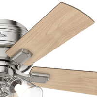 42 inch Crestfield Brushed Nickel Low Profile Ceiling Fan with LED Light Kit and Pull Chain