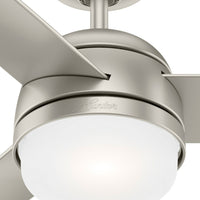 48 inch Midtown Matte Nickel Ceiling Fan with LED Light Kit and Handheld Remote