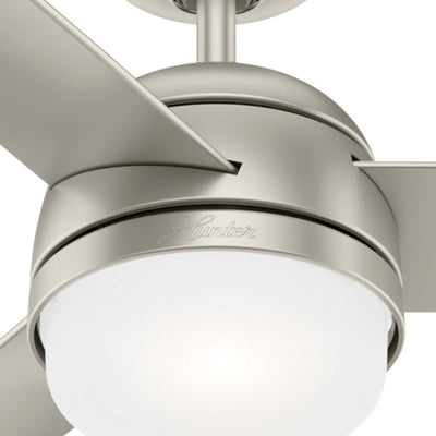 48 inch Midtown Matte Nickel Ceiling Fan with LED Light Kit and Handheld Remote