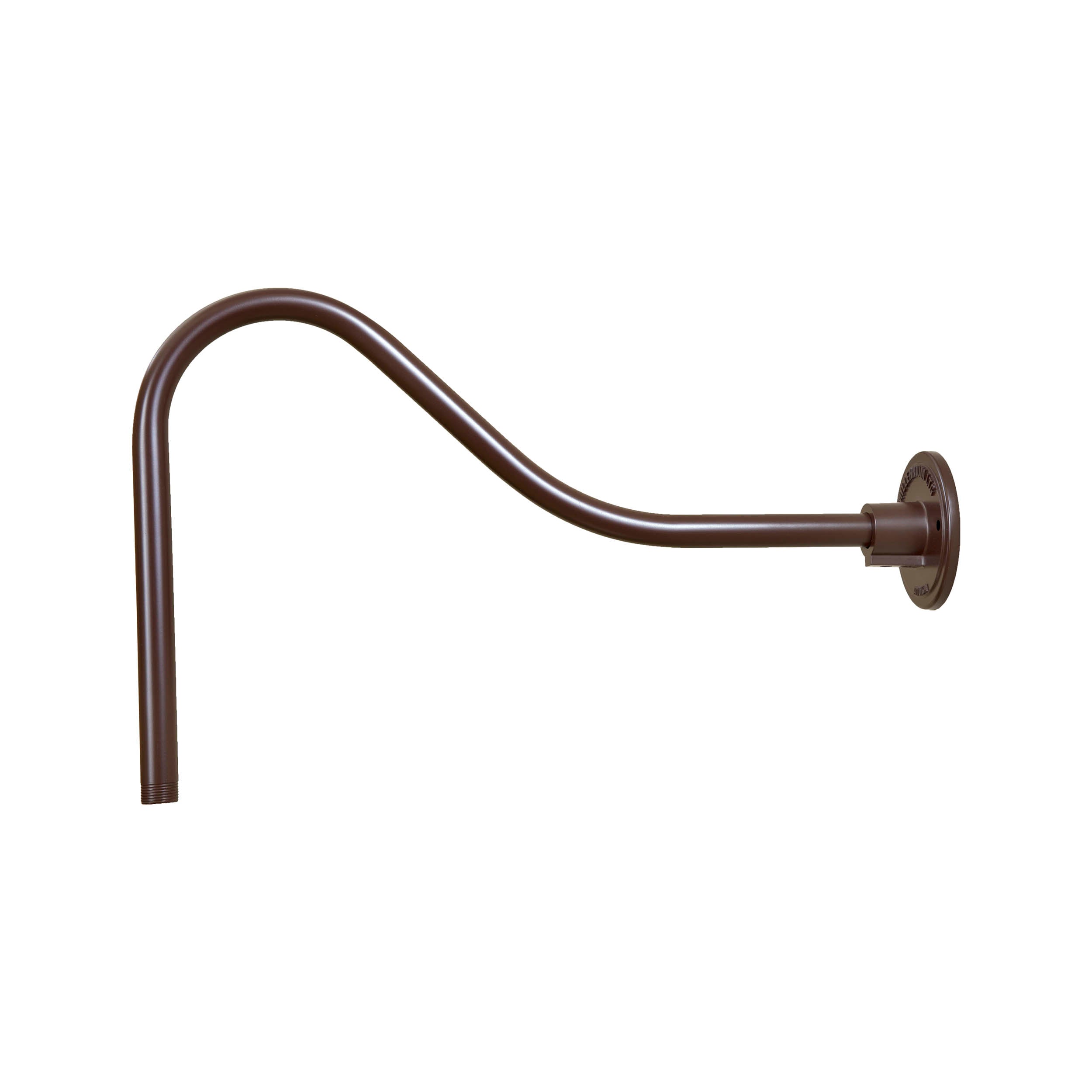 14-inch R Series Architectural Bronze Gooseneck Arm with Metal Shade