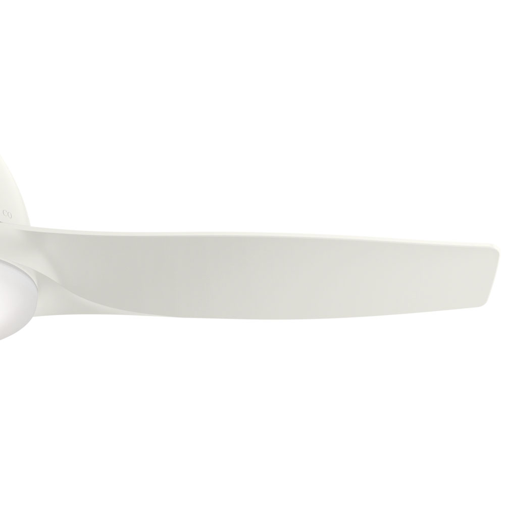 Casablanca 44 inch Wisp Fresh White Ceiling Fan with LED Light Kit and Handheld Remote