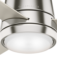 Casablanca 44 inch Commodus Brushed Nickel Low Profile Ceiling Fan with LED Light Kit and Wall Control
