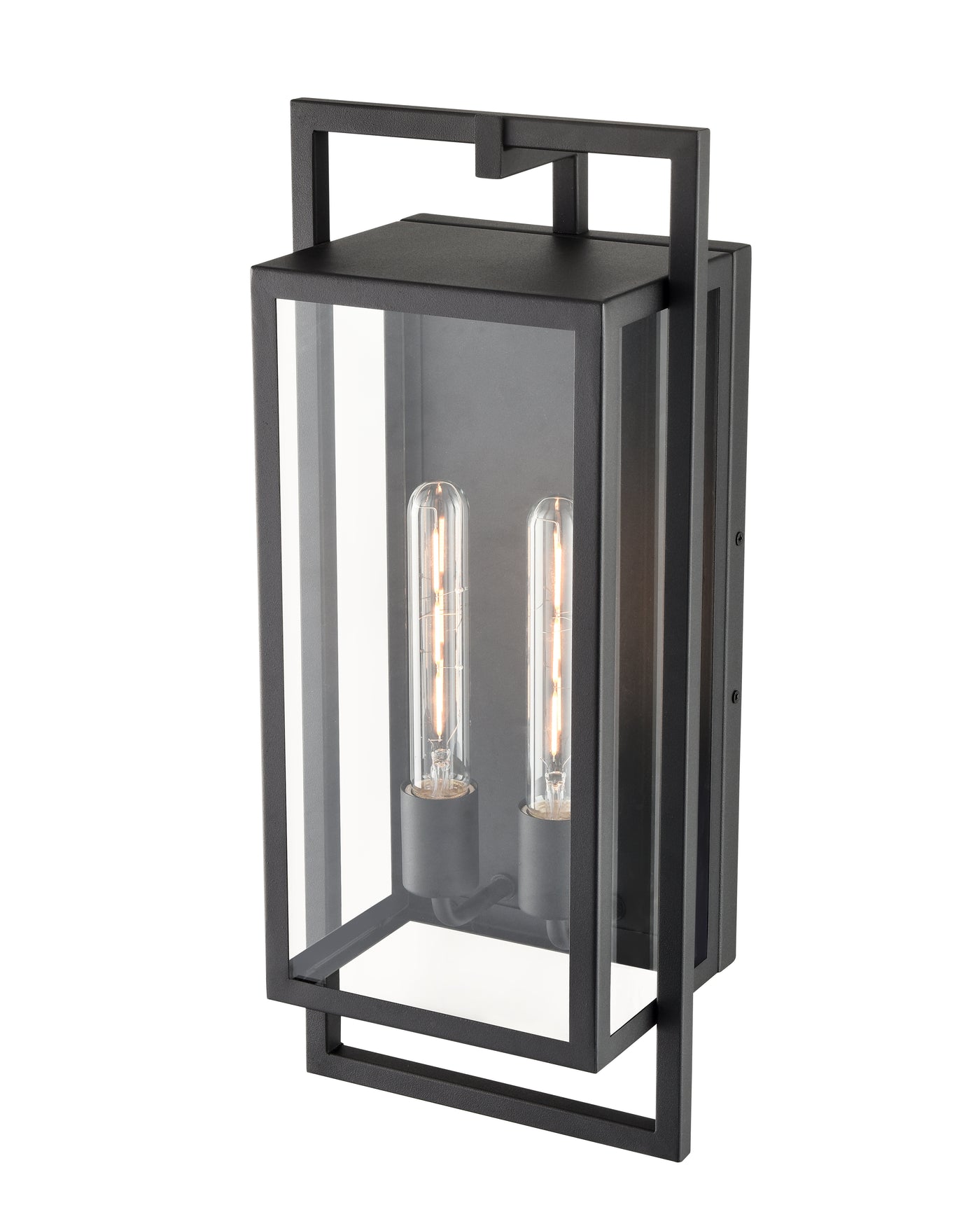 8.4'' Agatha Textured Black 2 Light Wall Sconce