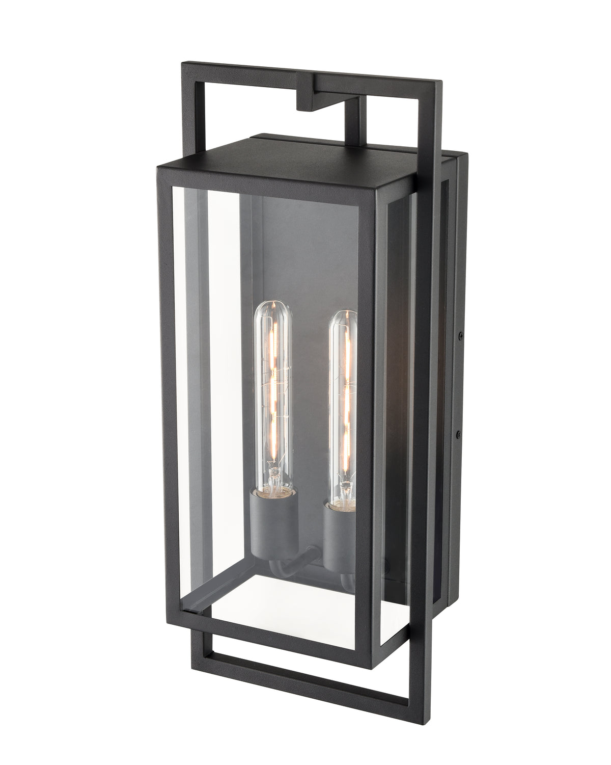 8.4'' Agatha Textured Black 2 Light Wall Sconce