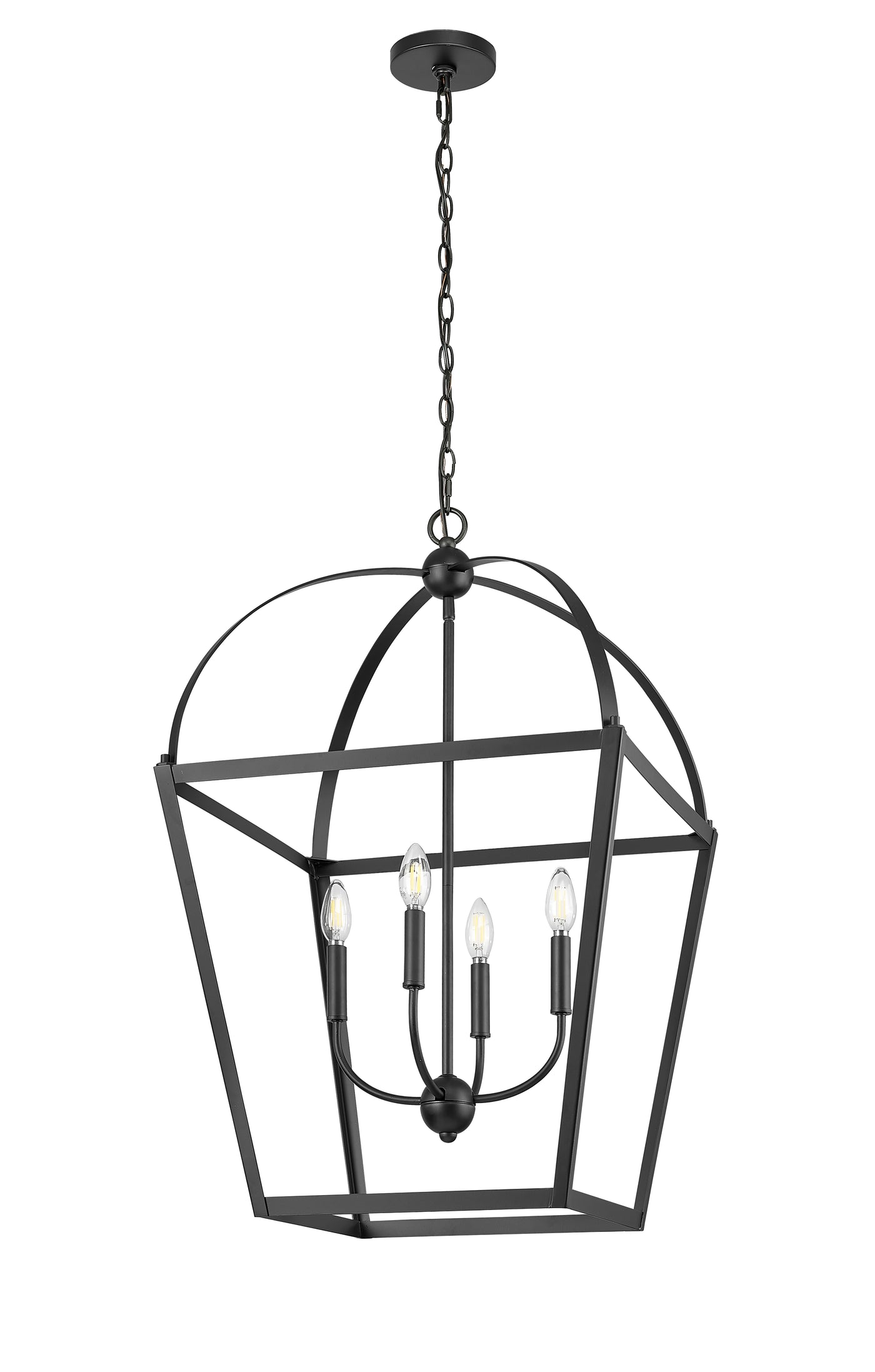 31.75'' Kelsey Matte Black 4 Light Pendant
