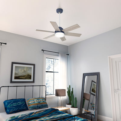 44 inch Pacer Indigo Blue Ceiling Fan with LED Light Kit and Handheld Remote